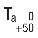 Ta = 0 to +50